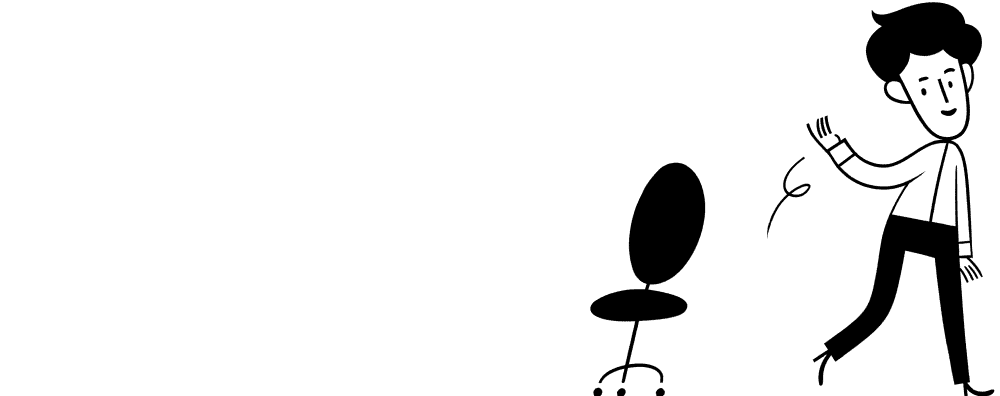 一個人離開座位的插圖